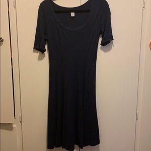 H&M navy blue fit & flare dress